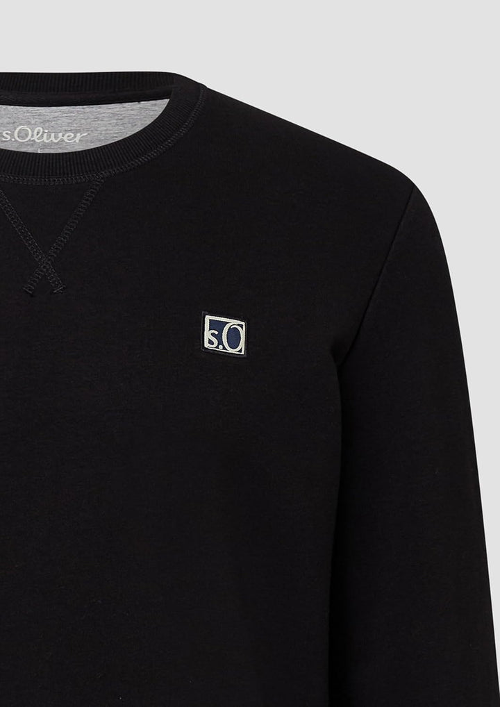s.Oliver Sweatshirt aus Baumwollmix mit Crew Neck S 9999_schwarz, S 9999_schwarz