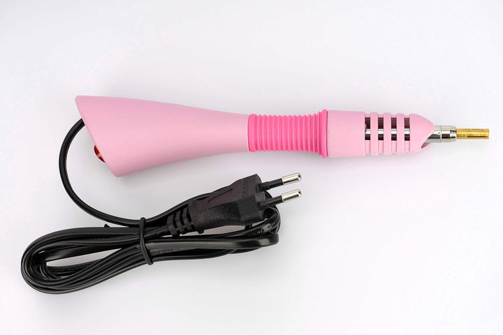Hot Fix Applikator 7 Aufsätze + Mini-Bügelaufsatz (pink)