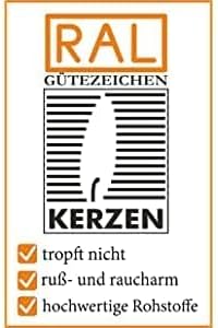 Müller Stumpenkerzen - Set mit 12 Säulenkerzen - Elfenbein - 57 x 81 mm - Brenndauer: 15 Stunden - T