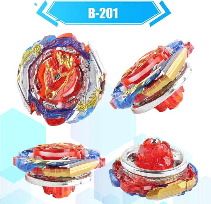 Gyroscope Turbo Set, 3D Arena Metall Fusion KampfKreisel, Mit Battling Top Launcher, Geschenk-Sets(2