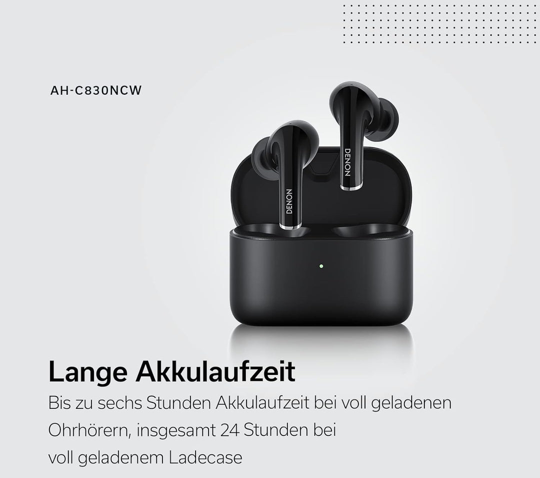 Denon AH-C830WNC kabellose In Ear Kopfhörer mit Bluetooth und Noise Cancelling, Soundmaster-Tuning u