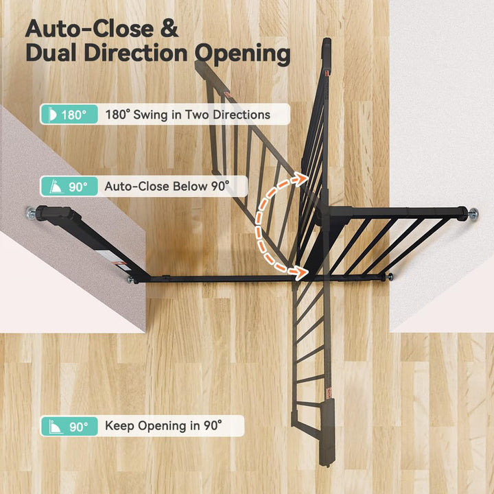 COMOMY 75 – 110 cm Sicherheitsbarriere für Kinder, Sicherheitsbarriere für Hunde, automatisches Schl