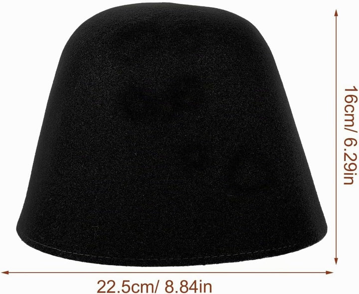 Sosoport Felt Sauna Hut Für Damen Und Herren Atmungsaktive Wasserabsorbierende Saunamütze Filz Für S