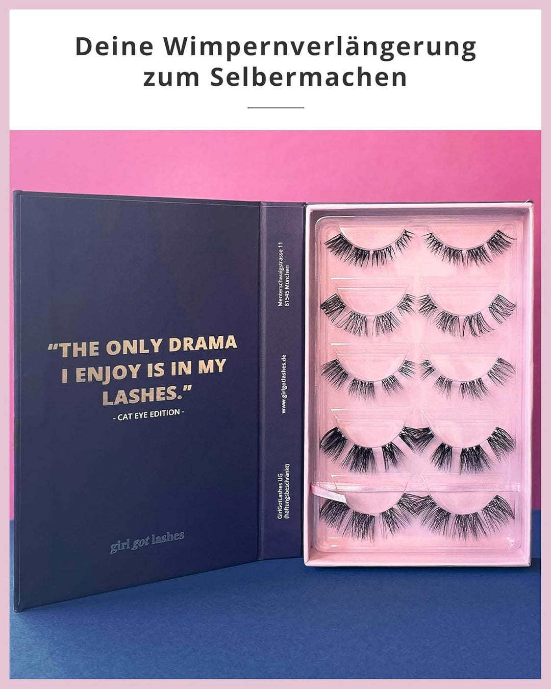GirlGotLashes Grosse Boxen Cat Eye Edition Handgemachte Wimpernextensions Wimpernverlängerung für Zu