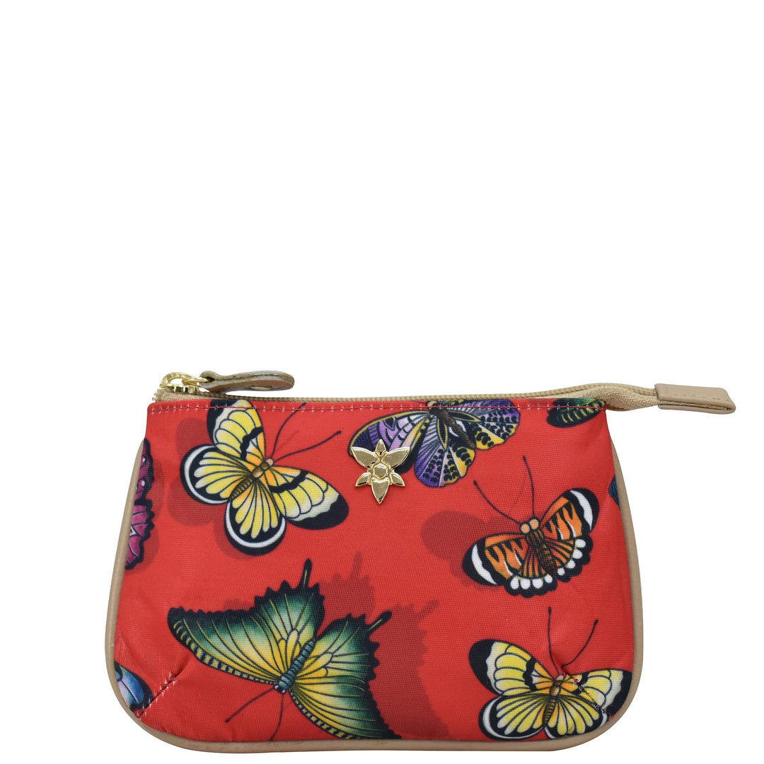 Anuschka Reise Pouch/Etui - Wanderlust Kollektion - Nylonstoff mit Leder Trim und Kunstdruck - Butte