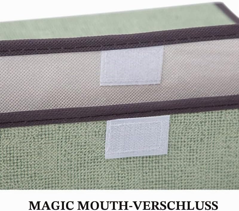 NCRGB 8 Stück Stoff Faltbare Aufbewahrungsboxen mit Deckel (36cm/4 Pack+26cm/4 Pack) Stoffaufbewahru