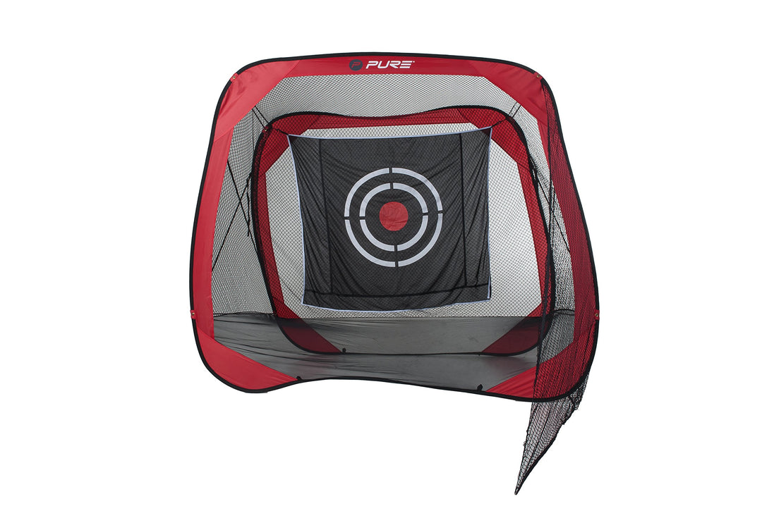 Pure 2Improve Mit Ziel Golf Übungsnetz 213.4 x 213.4 x 122 cm Schwarz/Rot, 213.4 x 213.4 x 122 cm Sc