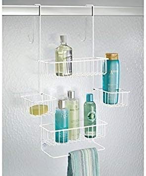 mDesign Duschregal ohne Bohren – Duschablage für Shampoo, Duschgel, Waschlappen etc. – praktische Au