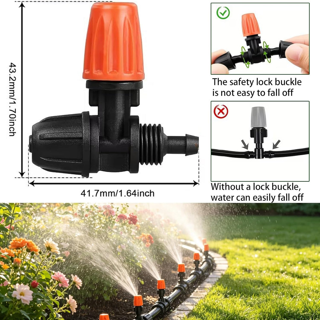 Bewässerungssystem Garten 20M, Sprühnebel Kühlung Terrasse mit 20 Düsen Wasserzerstäuber, Outdoor Ne