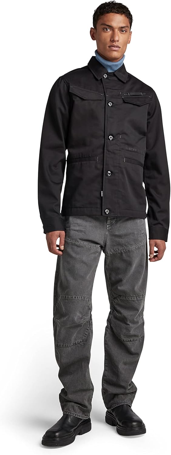G-STAR RAW Herren Worker Overshirts L Schwarz (Dk Black D21445-c900-6484), L Schwarz (Dk Black D2144