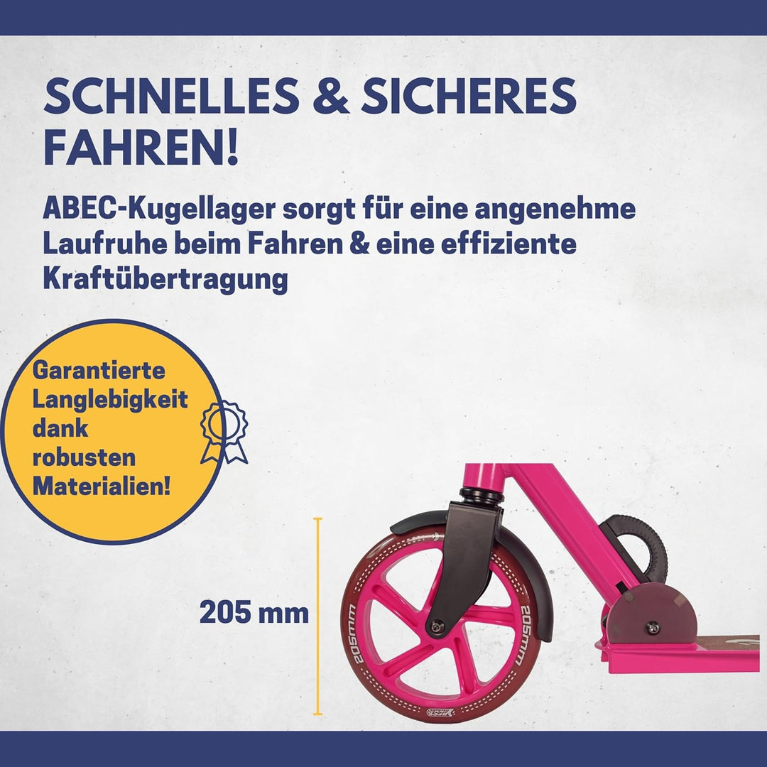 Best Sporting Scooter Erwachsene und Kinder I klappbarer Roller mit Ständer I stilvoller City-Roller
