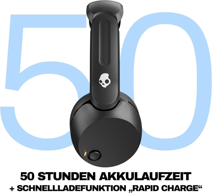 Skullcandy Icon 180 Wireless On-Ear Bluetooth Headphones, Up to 50 Hours Battery, Lightweight and Tr