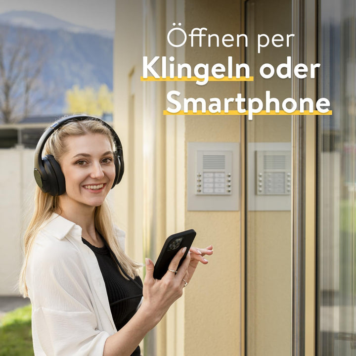 Nuki Opener, elektronisches Türschloss für Mehrfamilienhäuser, steuert den Türöffner der Gegensprech