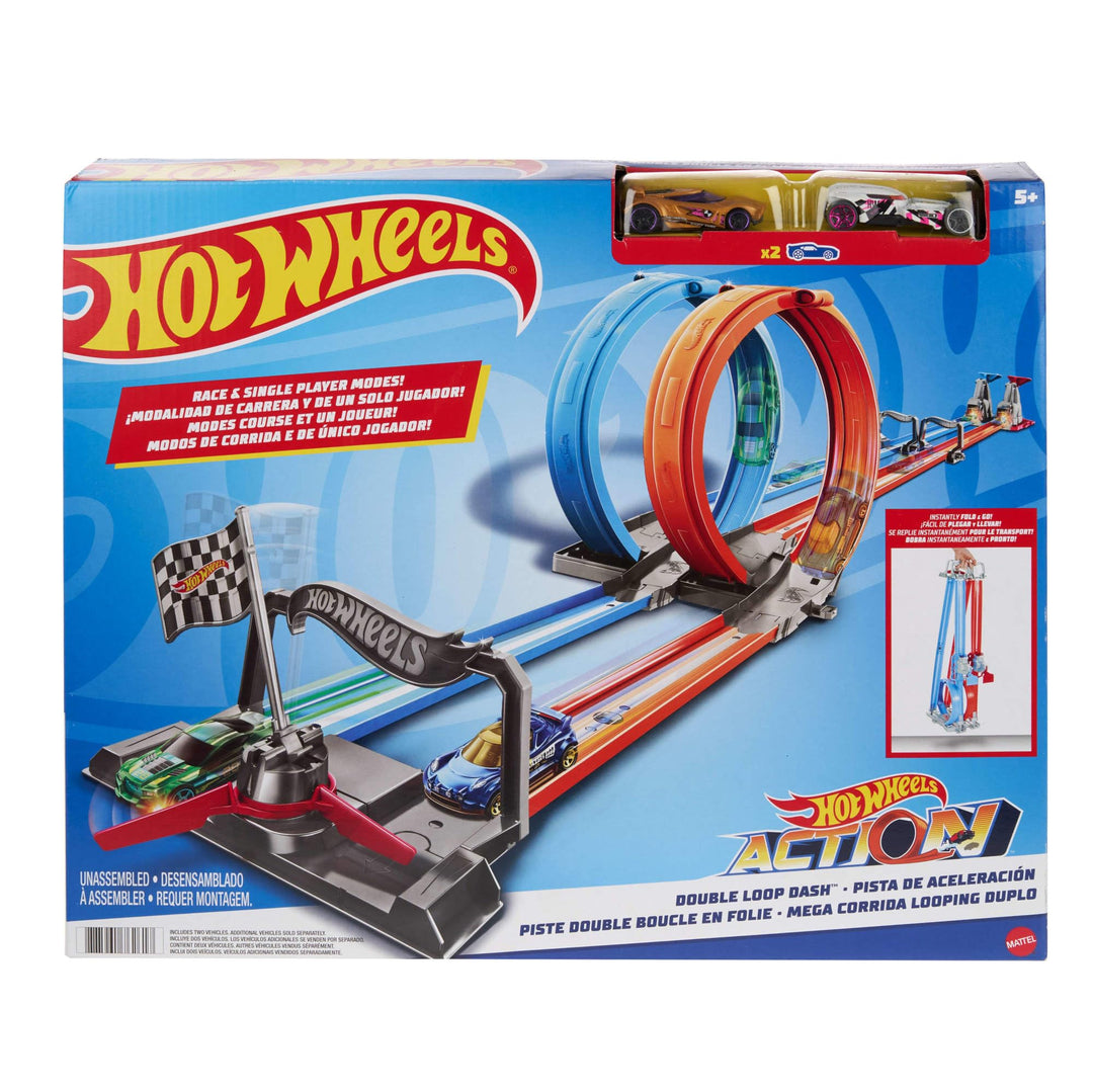 Hot Wheels GFH85 Action Doppel-Looping Track, Talla única