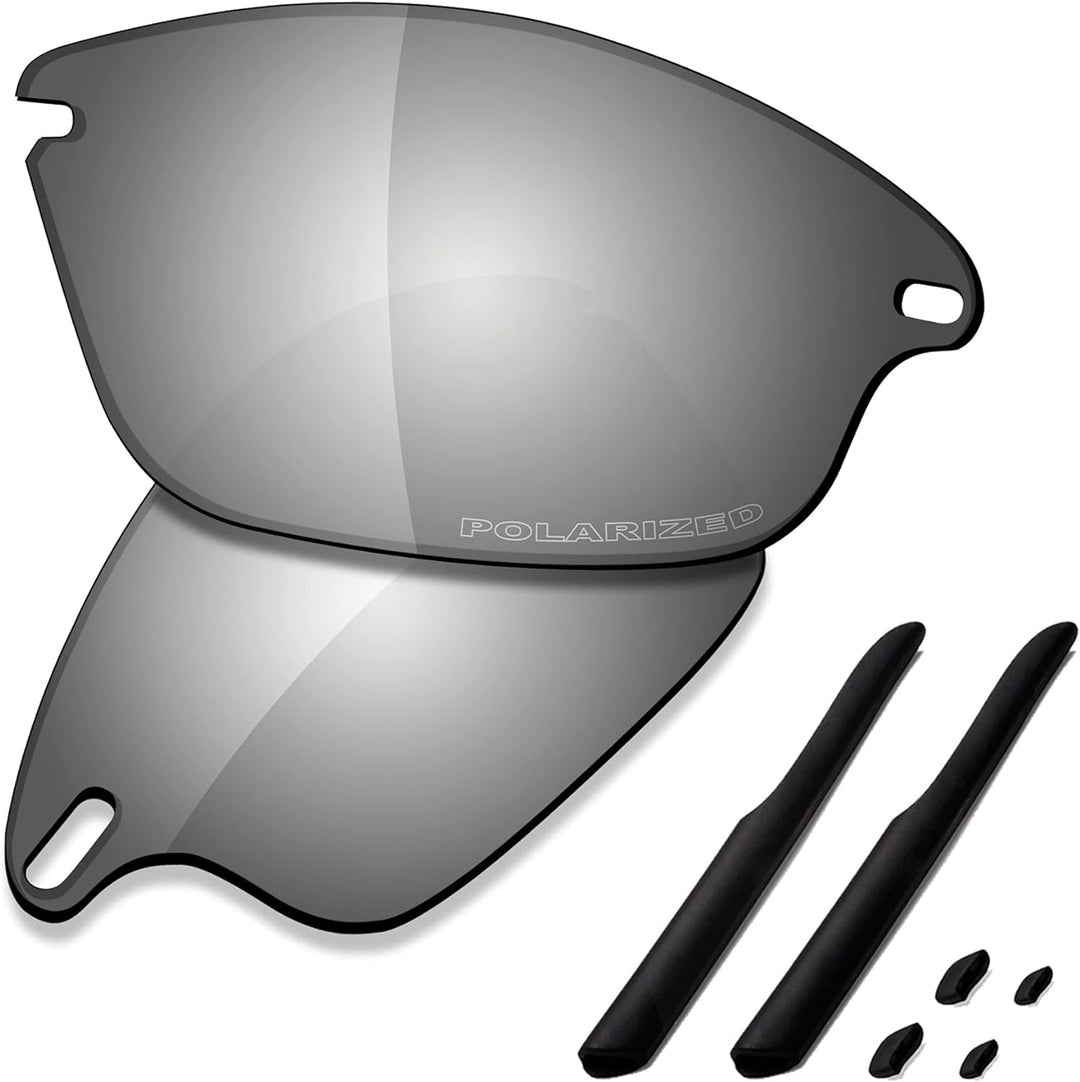 Saucer Premium Ersatzgläser für Oakley Fast Jacket OO9097 Sonnenbrillen High Defense - Chrome Metal