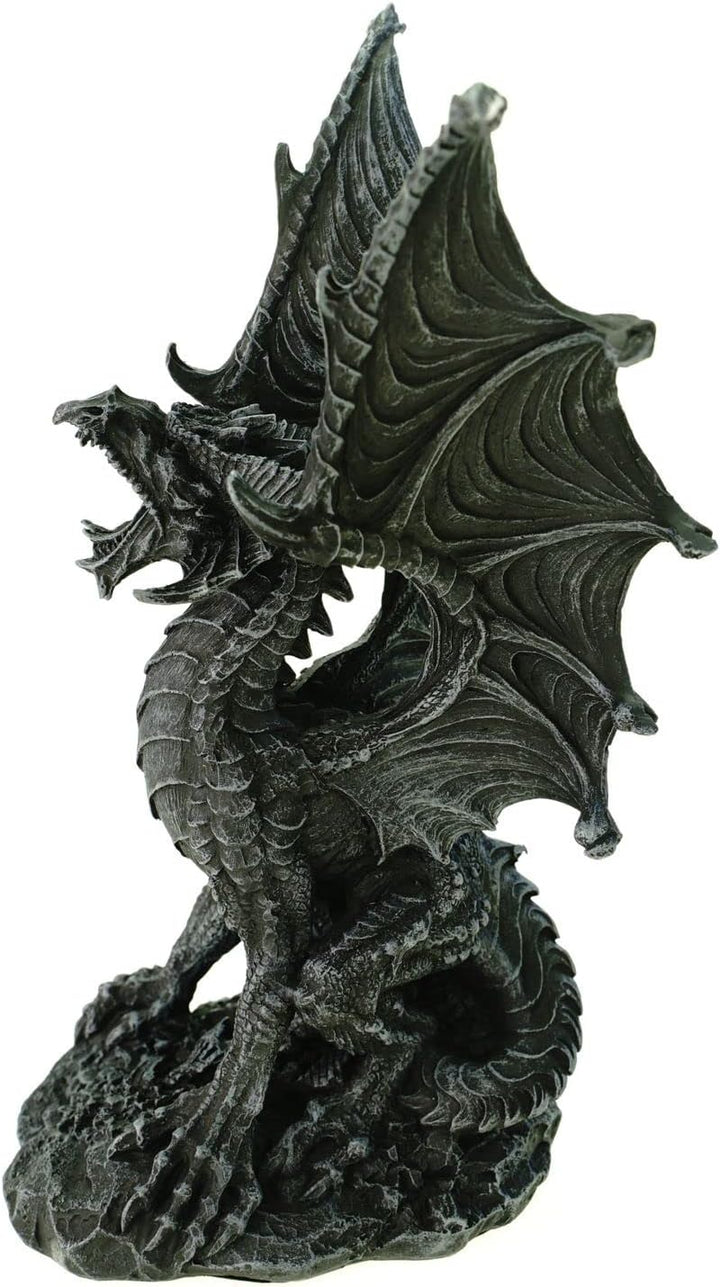 VOGLER Joh. Vogler GmbH Drache Roar mit erhobenen Schwingen 25 cm Dragon Figur Gothic