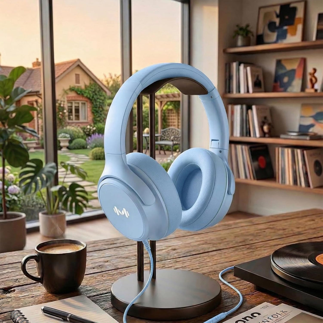 Over-Ear Kopfhörer: Faltbar mit Mikrofon &amp; In-Line Steuerung – 3,5mm Klinke + USB-C Adapter – Weiche