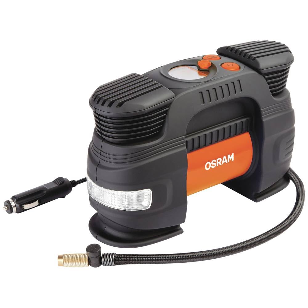 OSRAM TYREinflate 830, 12V DC grosser Fahrzeug Reifenfüller, mit Auto-Stopp und LED-Licht,Ventil zum