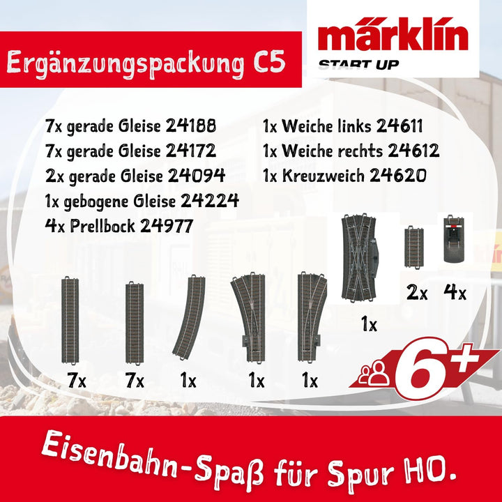Märklin Start Up 24905 - C-Gleis-Ergänzungspackung C5. Spur H0 Single, Single