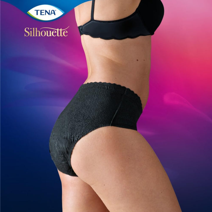 TENA Silhouette Normal Noir Inkontinenzunterhose, Grösse L