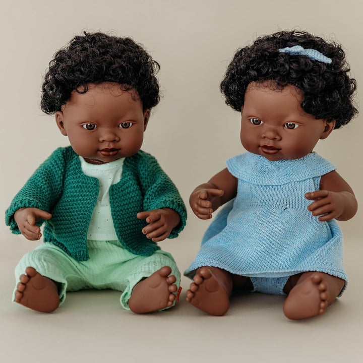 Babypuppe afrikanischer Junge 38cm-31053