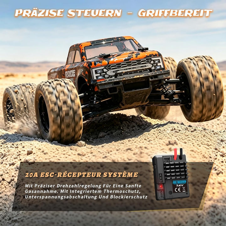 HAIBOXING Ferngesteuertes Auto 4WD RC Auto 36 km/h Hochgeschwindigkeits 1/18 Monstertruck 2.4GHz All