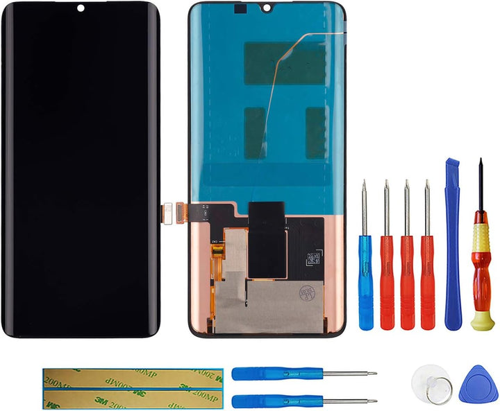 swark AMOLED Display Kompatibel mit Mi Note 10 / Mi Note 10 Lite/Mi Note 10 Pro (Schwarz Ohne Rahmen