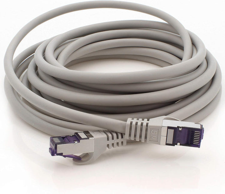 Cat.7 Netzwerkkabel 10m - Grau - 10 Stück - Cat7 Patchkabel (SFTP/PIMF/LSZH) Rohkabel 10 Gb/s mit Rj