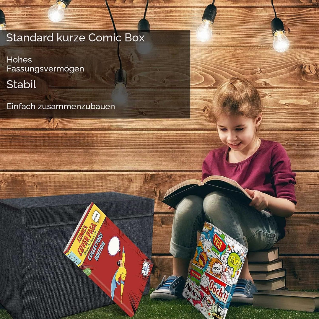 Leffis Faltbare Aufbewahrungsbox für Comic-Bücher, 39,4 x 19,1 x 28,7 cm, schimmelfest und feuchtigk
