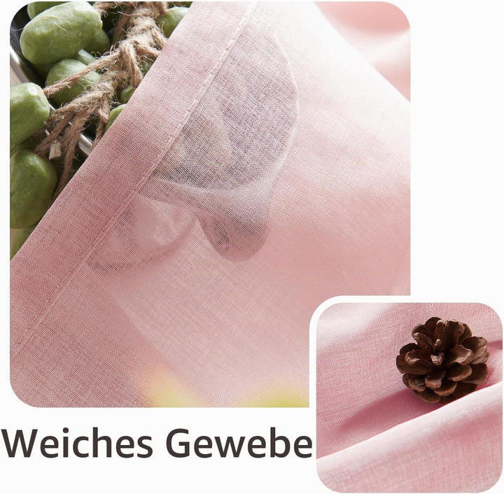 TOPICK Voile Vorhang Mit Ösen Sheer Vorhänge Transparent Gardine Gaze Paarig Ösenschals für Wohnzimm