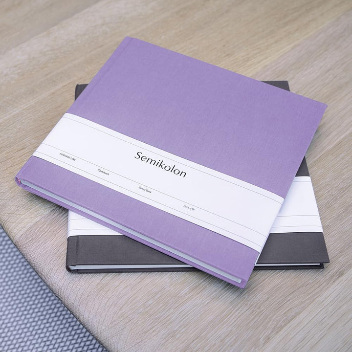 Semikolon 370073 Gästebuch - 25 x 23 cm - mit 180 blanko Seiten zum Selbstgestalten, Lesezeichen - l