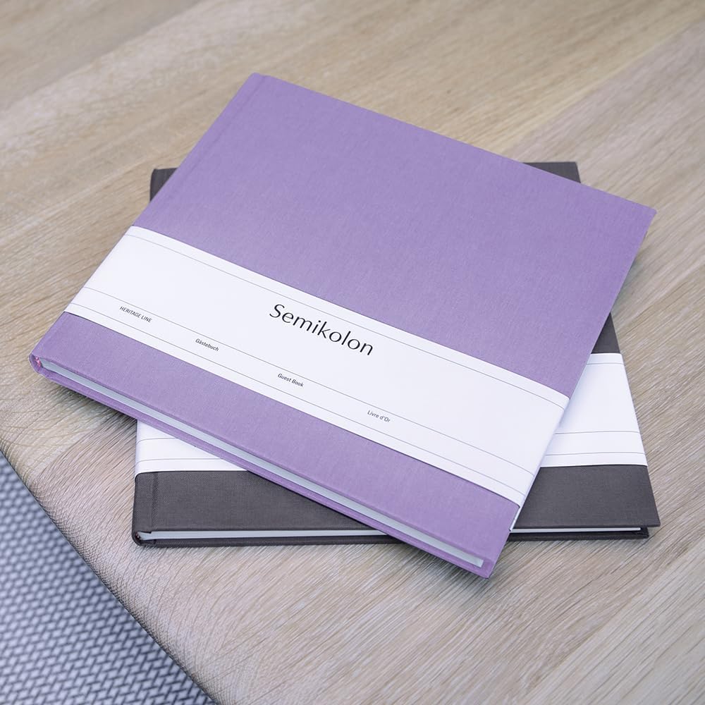 Semikolon 353519 Gästebuch - 25 x 23 cm - mit 180 blanko Seiten zum Selbstgestalten, Lesezeichen - m