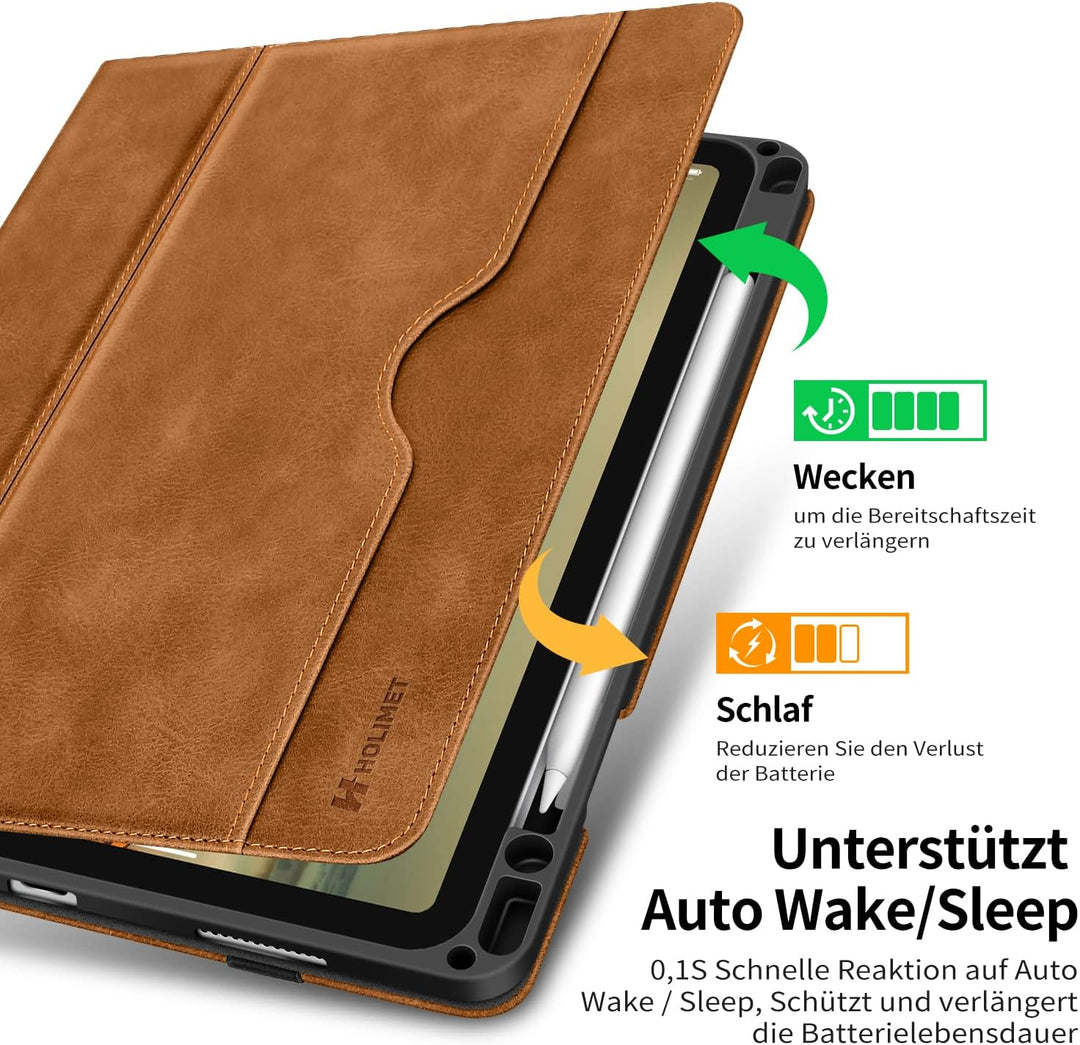 HOLIMET Hülle für Neu iPad Air 2024 11 Zoll, iPad Air 6/5/4 (2024/2022/2020) 10,9Zoll mit Stifthalte