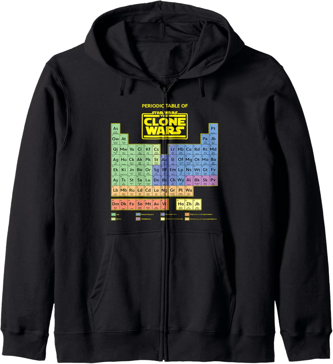 Star Wars Clone Wars Periodic Table Kapuzenjacke