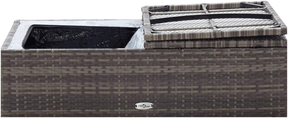 vidaXL Gartenmöbel 2-TLG. mit Auflagen Speicherfunktion Sitzgruppe Lounge Sofa Hocker Gartensofa Gar