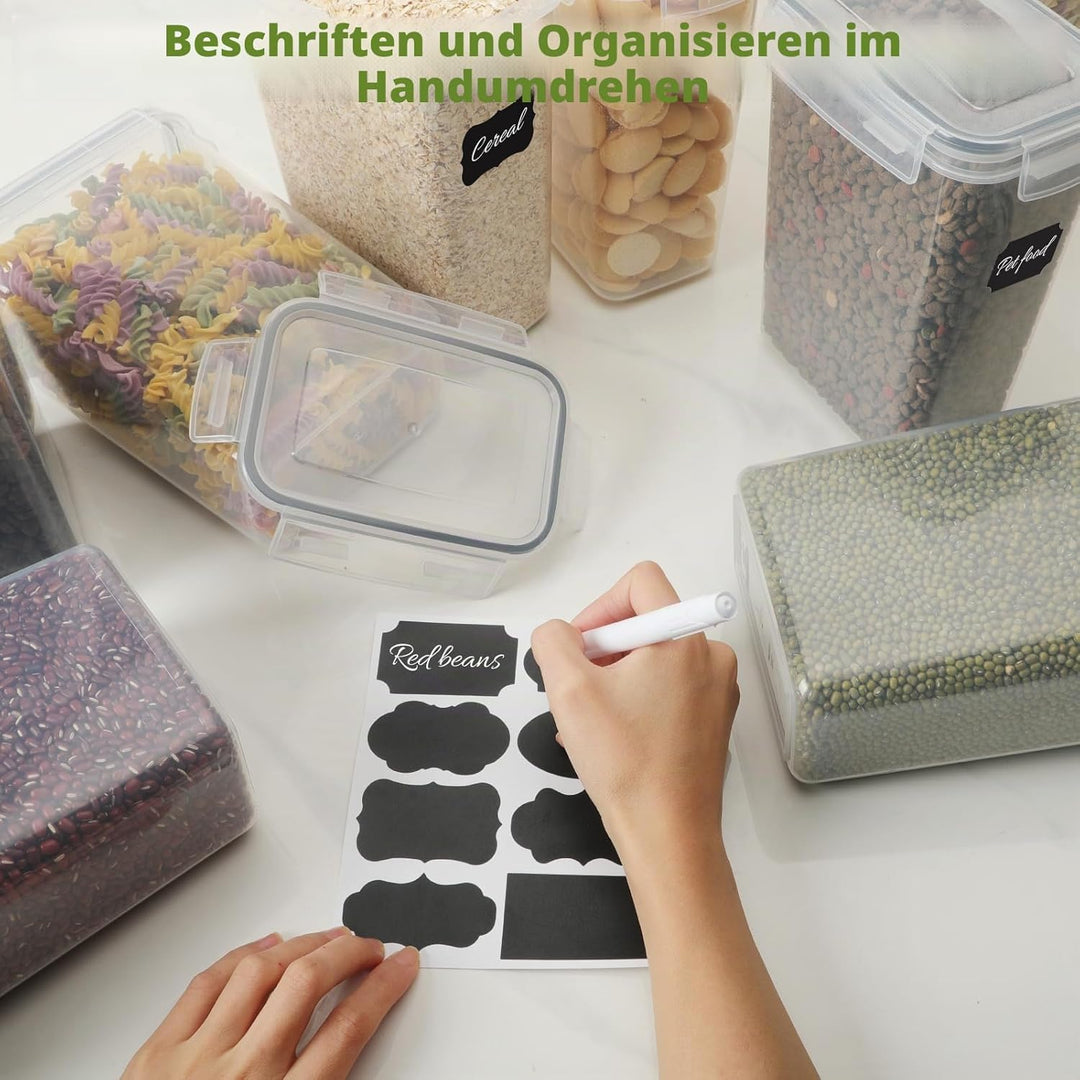 Withosent 10 Vorratsdosen mit Deckel 2L, Aufbewahrungsbox, luftdicht, Kunststoff, Müslibehälter, Vor