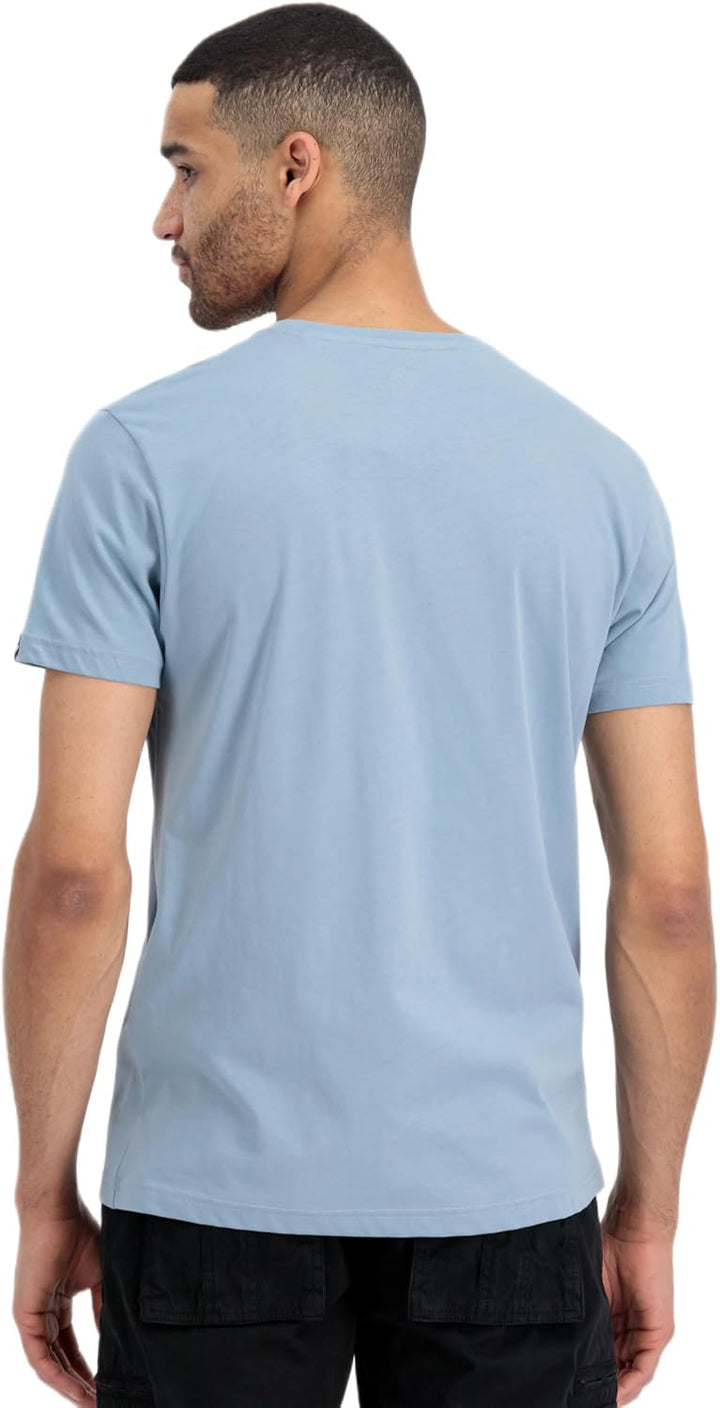 ALPHA INDUSTRIES Herren Basic T-shirt XXL Blau, XXL Blau
