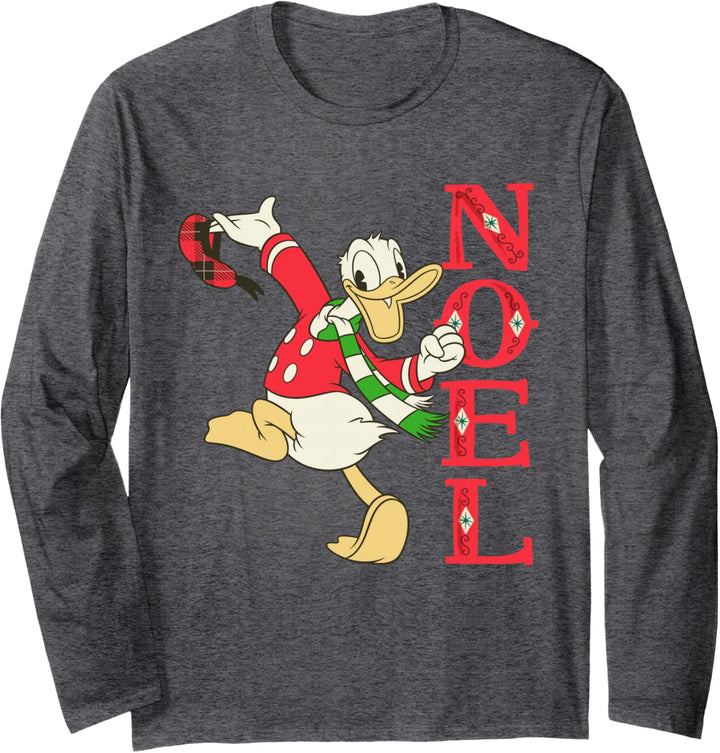 Disney Vintage Donald Duck Noel Holiday Langarmshirt