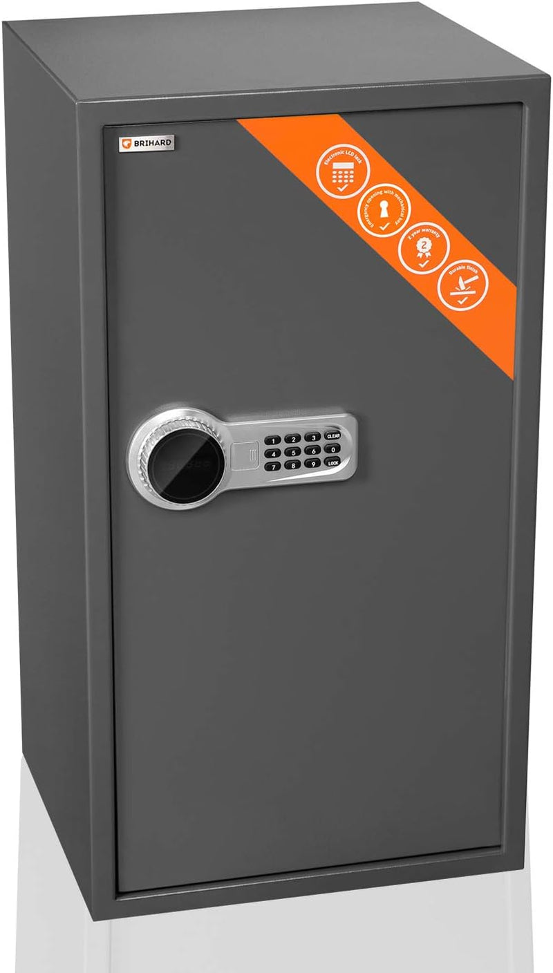 Brihard Betriebs XXL Elektronischer Safe mit LCD 73x40x36cm - Extra grosser Elektronischer Safe mit