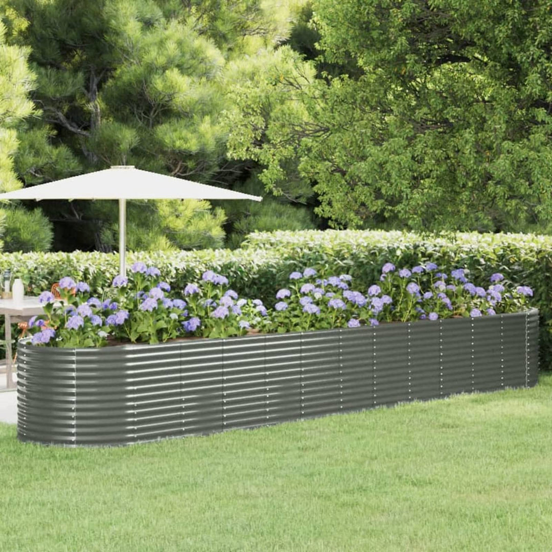 Tidyard Pflanzkübel Hochbeet Gemüsebeet Pflanzbeet Frühbeet Garten Pflanzkasten Metall Pflanzbeet Bl