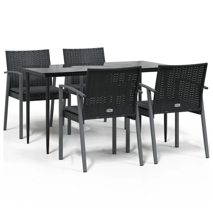 Festnight Poly Rattan Sitzgruppe Gartenmöbel Set mit Kissen Garten Essgruppe 4 Personen Gartenmöbel