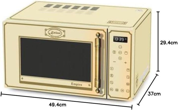 Kaiser Empire Em 2300 ElfEm Retro Mikrowelle in Elfenbein / 23L/ Grill/Heissluft/ 1100W Grill/ 2200W