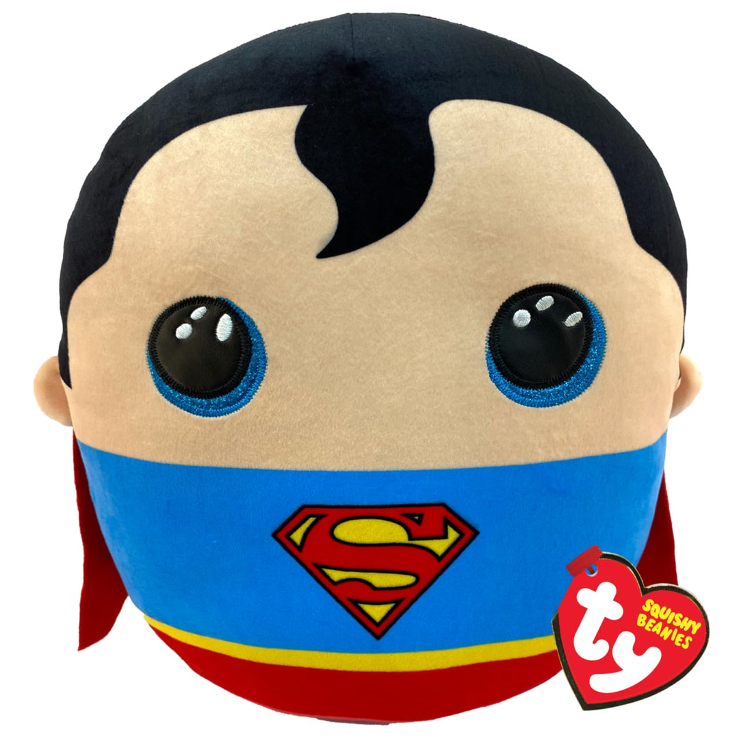 TY Superman Squishy Beanie - 14" Soft Plush Toy | Cuddly Collectible for Kids & Babies | Stuffed Ted