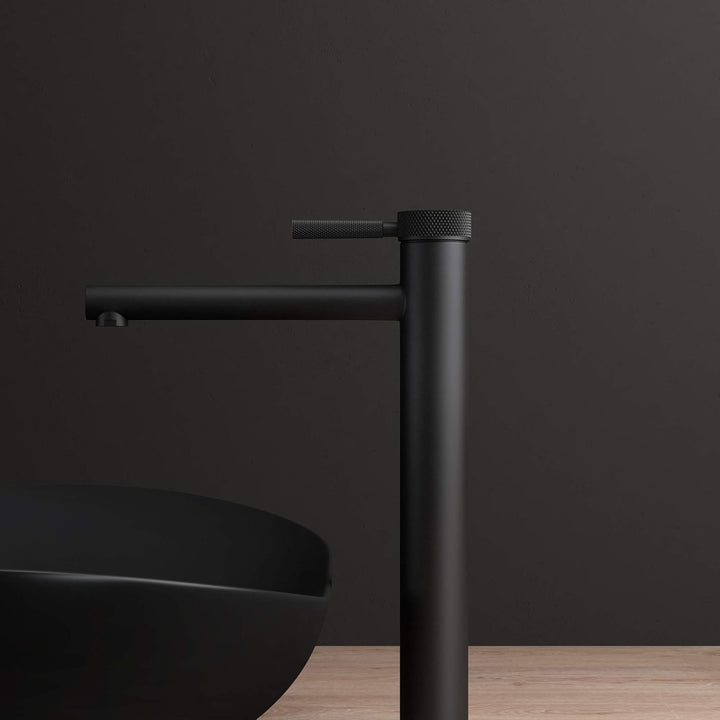 Mai &amp; Mai Armatur Waschtischarmatur WAO-7601-H in Schwarz matt Waschbeckenarmatur 30,5 cm hoch Einhe