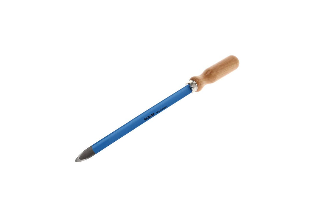 GEDORE Dreikant-Hohlschaber, zum Entgraten von Werkstückkanten, Klinge 250 mm, mit Holzgriff, Zwinge