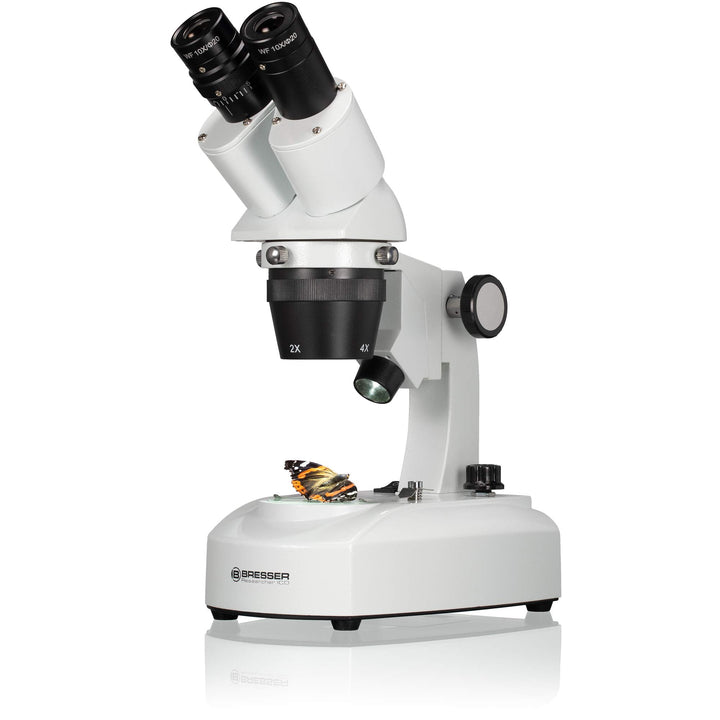 Bresser 3D Stereo Auflicht Durchlicht Mikroskop Researcher ICD LED 20x-80x mit 360° drehbarem Tubus,
