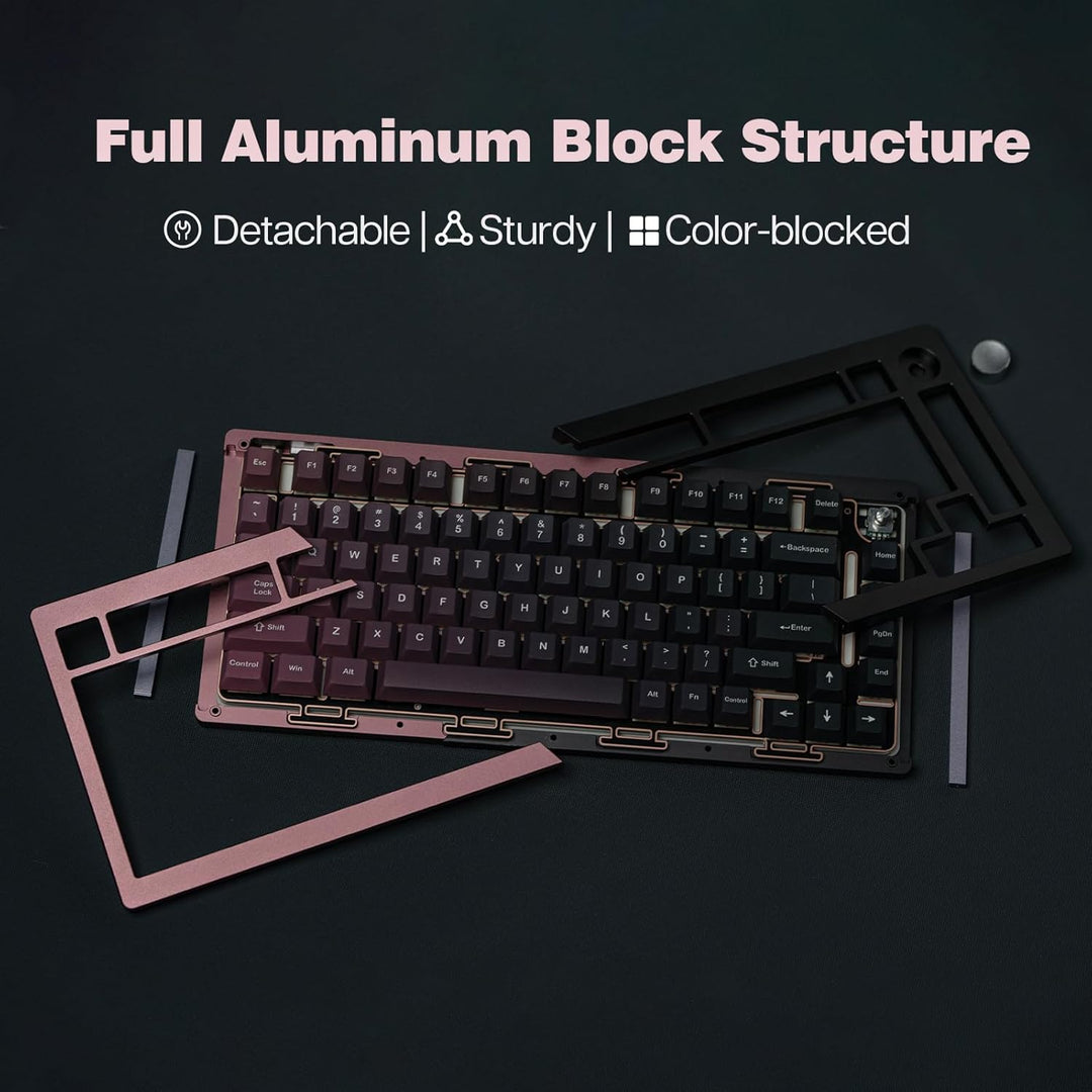 KiiBoom Loop 75 75% CNC Gradient Aluminium Gaming Tastatur, BT5.0/2.4GHz/USB-C Wired QMK/VIA Tastatu
