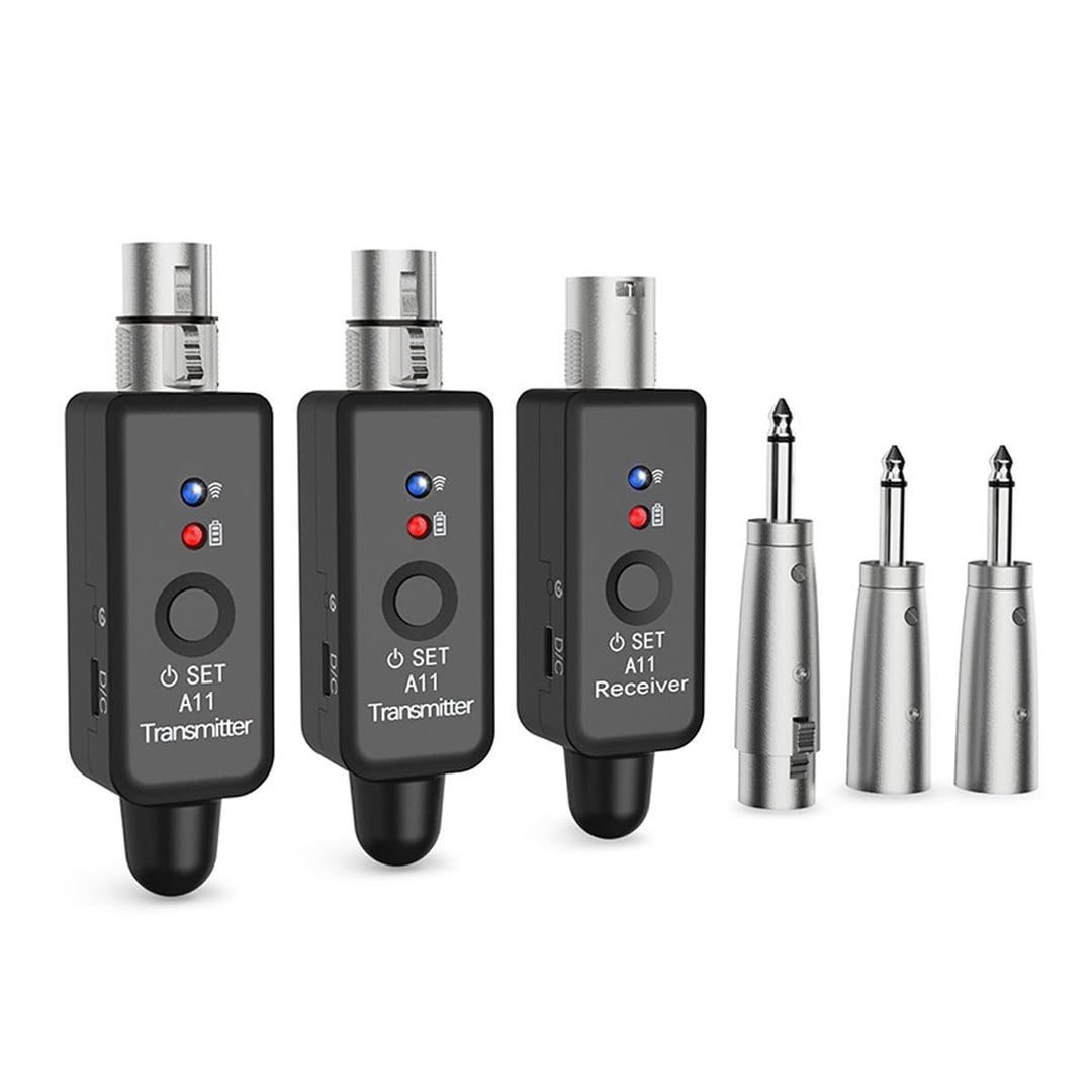 Ausi Drahtloses Mikrofonsystem Sender-Empfänger für dynamische Kondensatormikrofone Audiomischer Sou