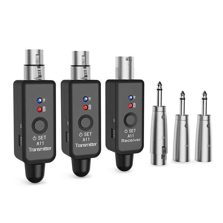 Ausi Drahtloses Mikrofonsystem Sender-Empfänger für dynamische Kondensatormikrofone Audiomischer Sou
