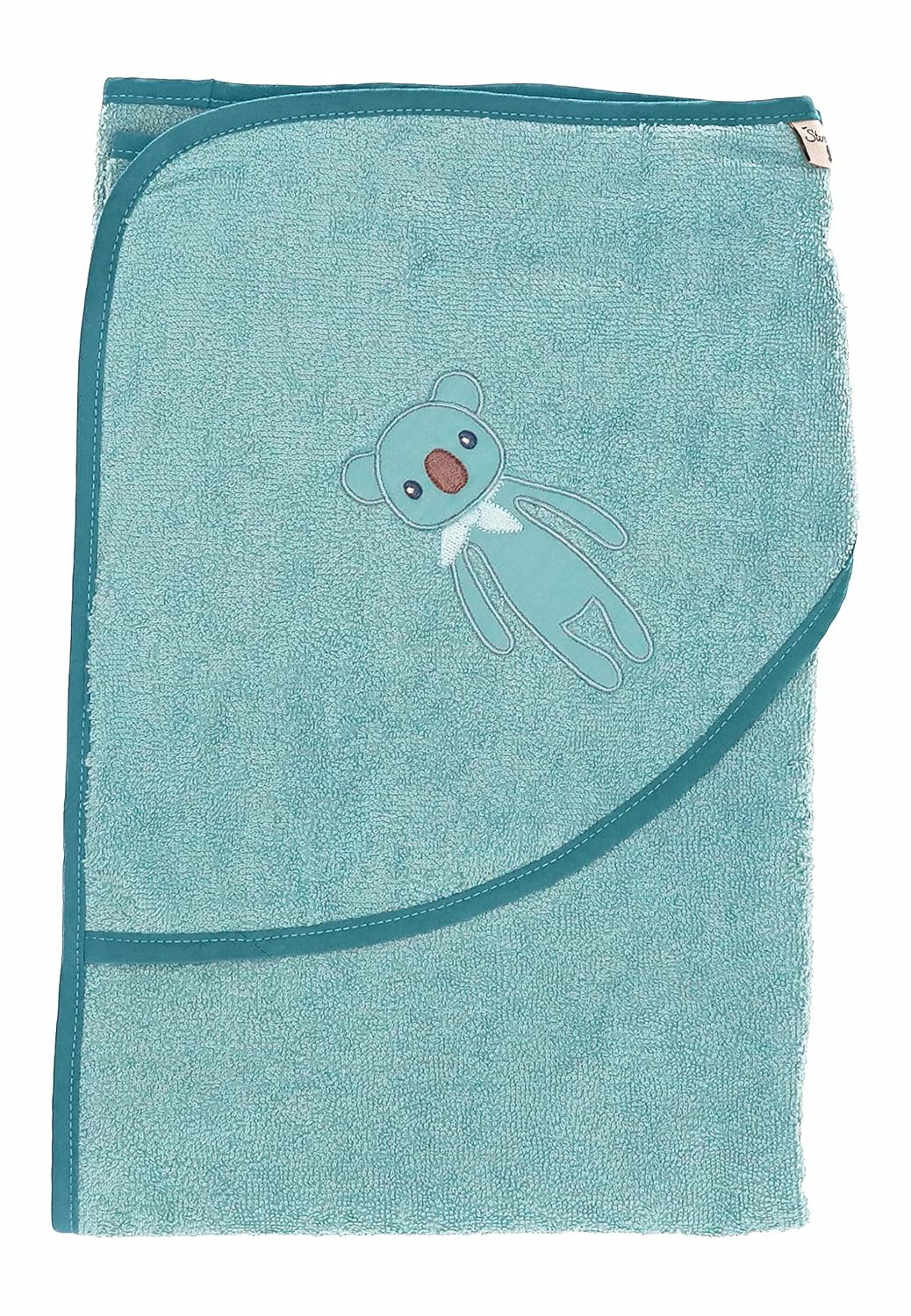Sterntaler Baby Unisex Badetuch Baby GOTS Kalla Uni - Badeponcho Baby, Kapuzenhandtuch, Badehandtuch